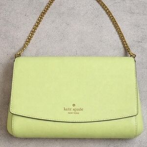 Kate Spade Light Green Satchel with Gold Chain